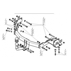 Фаркоп Motodor для Hyundai Santa Fé IV 2018- 91006-A.01