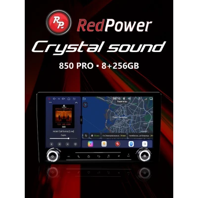 Автомагнитола RedPower 850 PRO 8/256 Гб 10 дюймов с крутилками (без рамки и проводки)