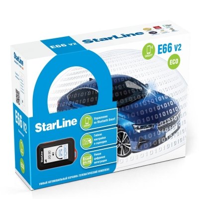 Автосигнализация StarLine E66 v2 BT eco 2can+4lin 